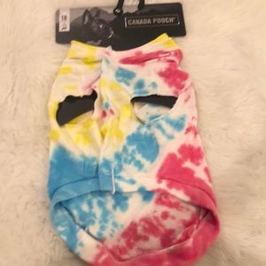 Canada Pooch Tie Dye Dog Hoodie NWT